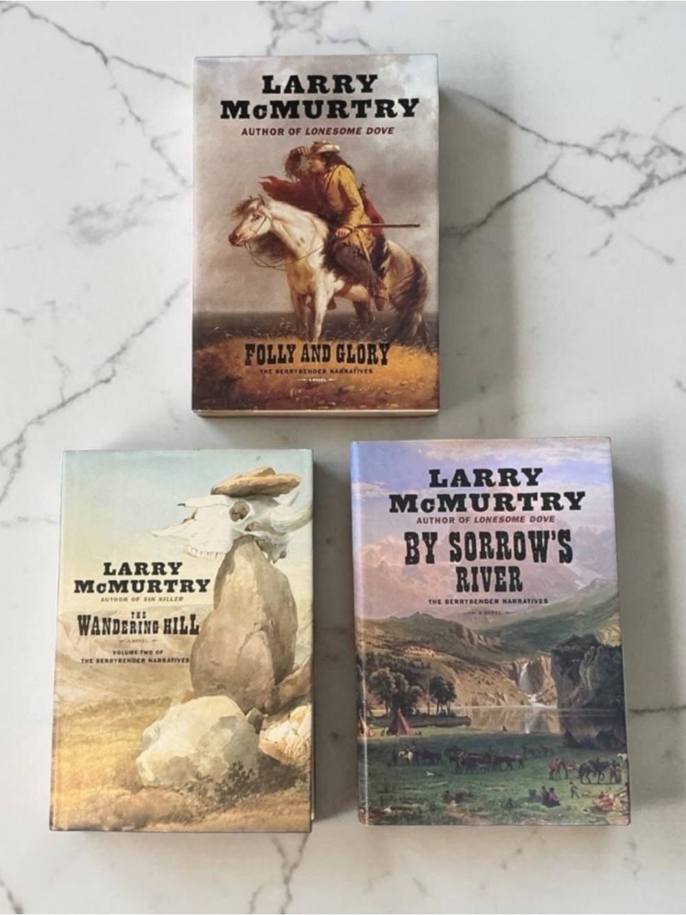 Set of Three Books from The Berrybender Narratives from Author Larry McMurty